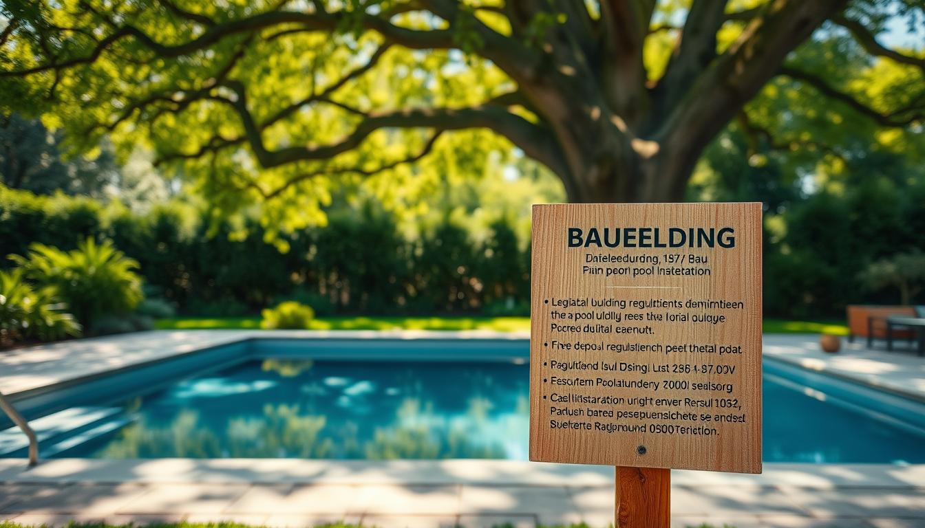 Baumeldung im Poolbau