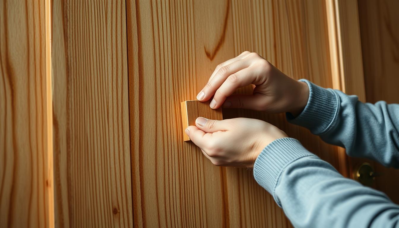 Holzstreifen anbringen Holzstreifen anbringen